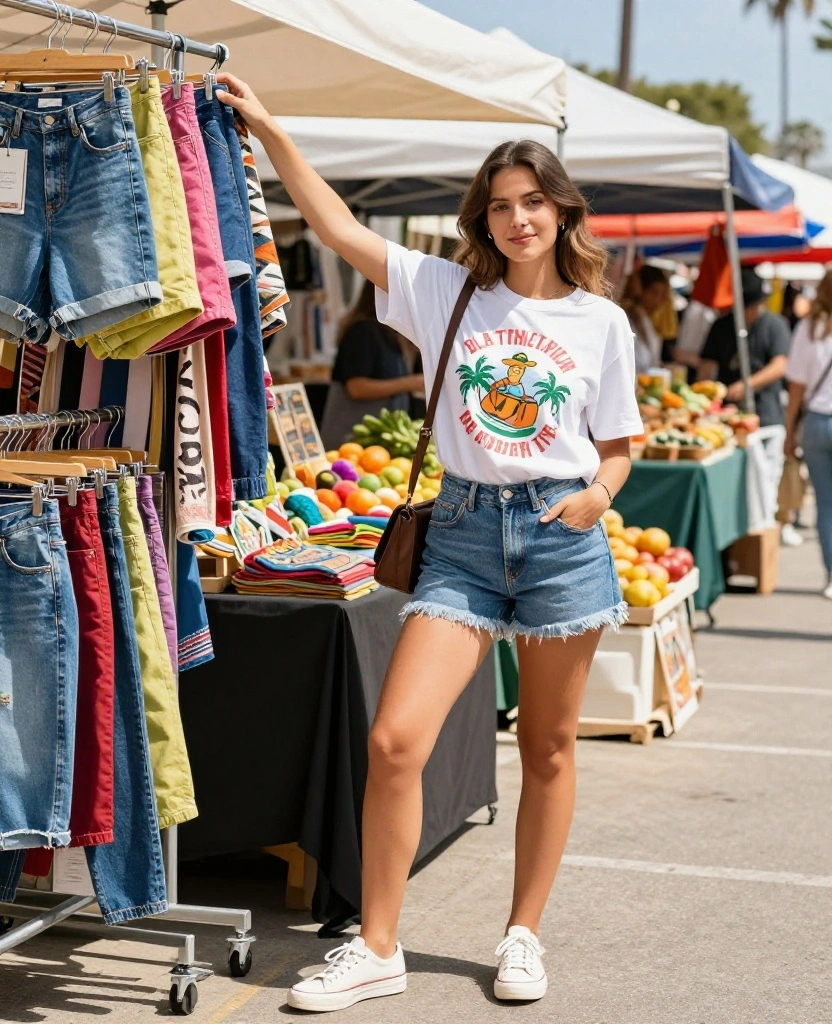 15 Travel Outfits for California in May: Pack Light, Look Great! 15 What to wear in California in May 15 Travel Outfits for California in May: Pack Light, Look Great! - 3. Casual Denim Shorts 1