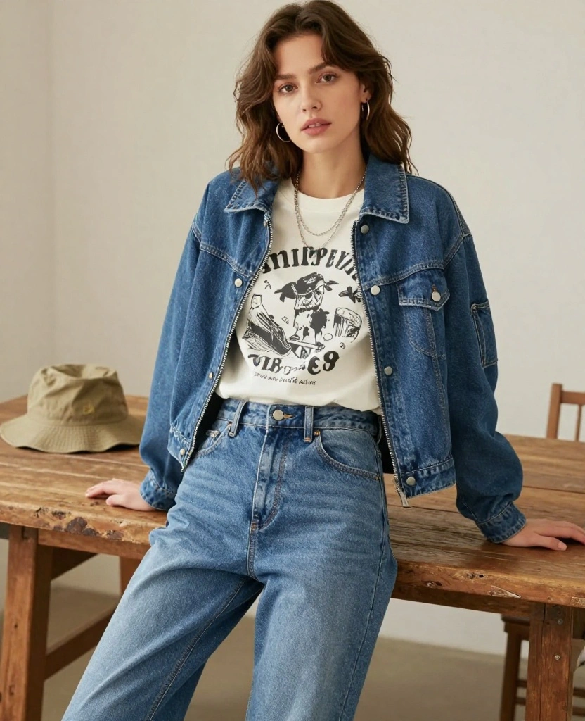 17 Must-Have Outfits for Scotland in May (You Won't Believe #8!) 9 What to wear in Scotland in May 17 Must-Have Outfits for Scotland in May (You Won't Believe #8!) - 5. Casual Denim and Tee Combo 1