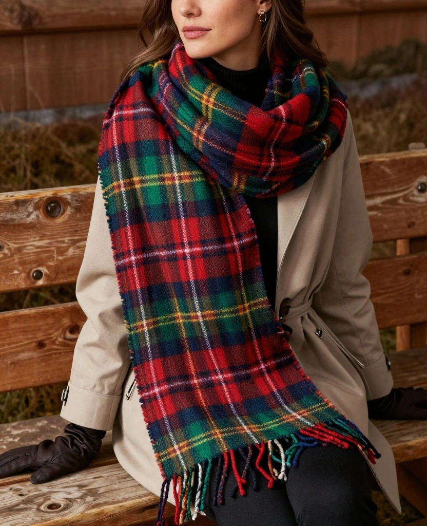 17 Must-Have Outfits for Scotland in May (You Won't Believe #8!) 11 What to wear in Scotland in May 17 Must-Have Outfits for Scotland in May (You Won't Believe #8!) - 6. Classic Tartan Scarf 1