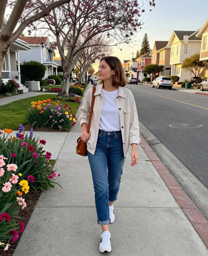 17 Perfectly Comfy Outfits for San Diego Adventures in May (Don’t Miss #9!) 64 what to wear in San Diego in May 17 Perfectly Comfy Outfits for San Diego Adventures in May (Don’t Miss #9!) - 10. Layered Look with Light Jacket 1