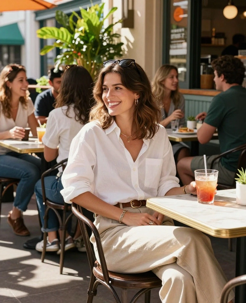 17 Perfectly Comfy Outfits for San Diego Adventures in May (Don’t Miss #9!) 97 what to wear in San Diego in May 17 Perfectly Comfy Outfits for San Diego Adventures in May (Don’t Miss #9!) - 15. Relaxed Button-Up Shirt with Trousers 1