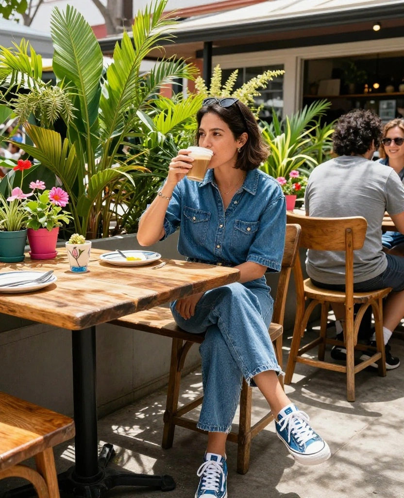 17 Perfectly Comfy Outfits for San Diego Adventures in May (Don’t Miss #9!) 29 what to wear in San Diego in May 17 Perfectly Comfy Outfits for San Diego Adventures in May (Don’t Miss #9!) - 5. Classic Denim and Tee Combo 1