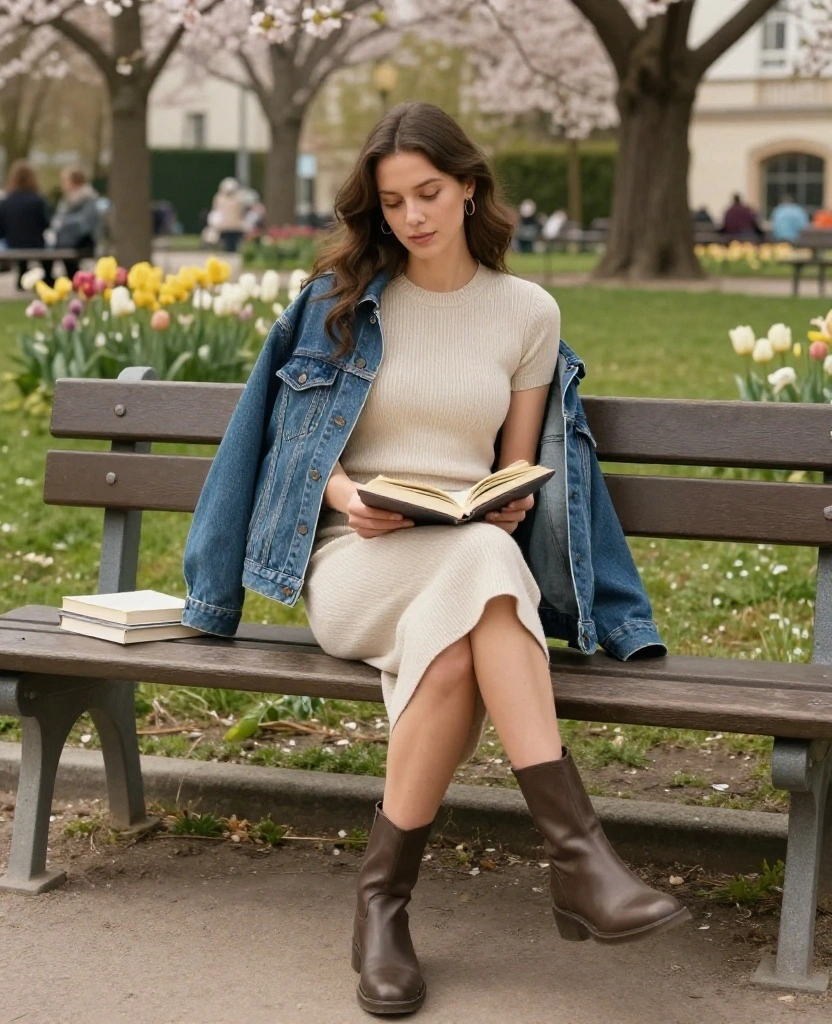 17 Stunning Berlin Spring Outfits for May You Can't Miss (Wait Until You See #3!) 23 What to wear in Berlin in May 17 Stunning Berlin Spring Outfits for May You Can't Miss (Wait Until You See #3!) - 11. Cozy & Cute: The Knit Dress 1