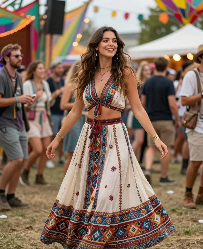 17 Stunning Berlin Spring Outfits for May You Can't Miss (Wait Until You See #3!) 25 What to wear in Berlin in May 17 Stunning Berlin Spring Outfits for May You Can't Miss (Wait Until You See #3!) - 12. Festival Ready: The Bohemian Vibe 1