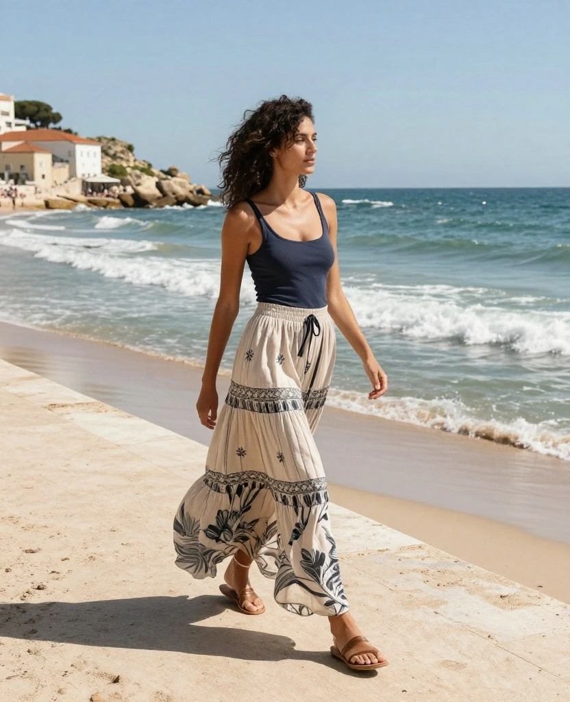 20 Irresistible Outfit Ideas for Your June Trip to Lisbon (Don’t Miss #5!) 24 what to wear in Lisbon in June 20 Irresistible Outfit Ideas for Your June Trip to Lisbon (Don’t Miss #5!) - 11. Flowy Palazzo Pants 1