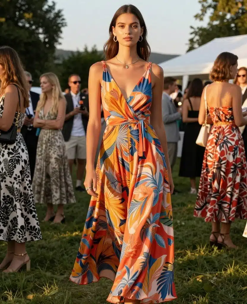 20 Stylish Travel Attires for Austria in June (You’ll Be Obsessed with #4!) 76 What to Wear in Austria in June 20 Stylish Travel Attires for Austria in June (You’ll Be Obsessed with #4!) - 12. Elegant Tea-Length Dresses 1