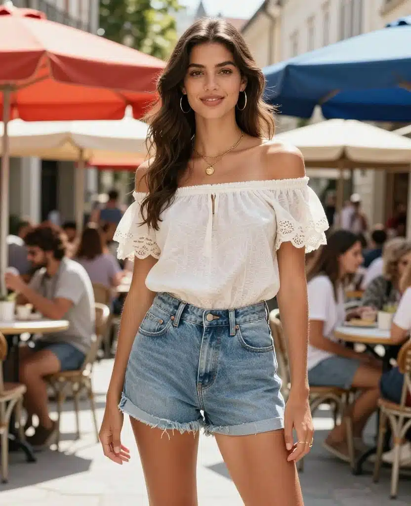 20 Stylish Travel Attires for Austria in June (You’ll Be Obsessed with #4!) 41 What to Wear in Austria in June 20 Stylish Travel Attires for Austria in June (You’ll Be Obsessed with #4!) - 7. Light Denim for Summer Days 1