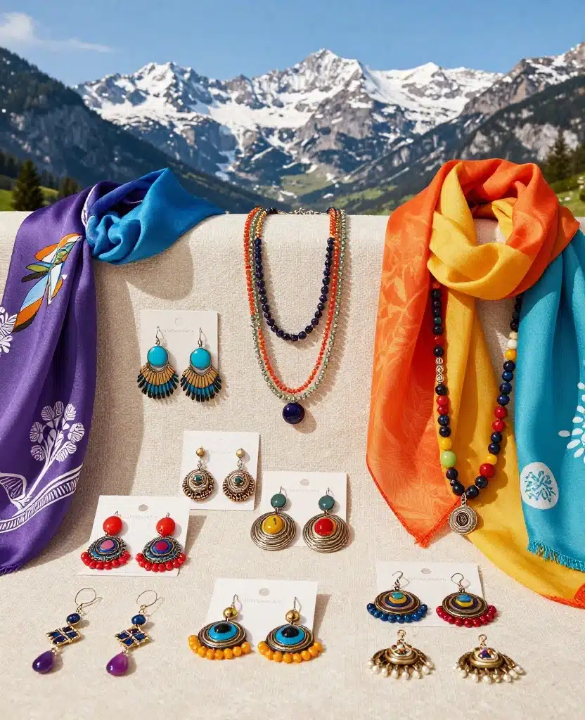 20 Stylish Travel Attires for Austria in June (You’ll Be Obsessed with #4!) 57 What to Wear in Austria in June 20 Stylish Travel Attires for Austria in June (You’ll Be Obsessed with #4!) - 9. Colorful Accessories to Elevate Any Outfit 1