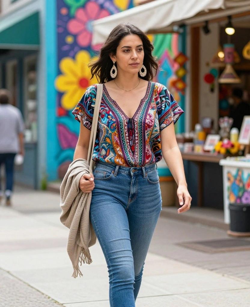 25 Travel-Ready Outfits for Boston in May (Pack Light, Look Fabulous!) 78 what to wear in Boston in May 25 Travel-Ready Outfits for Boston in May (Pack Light, Look Fabulous!) - 12. Bohemian Style with Flowy Tops 1