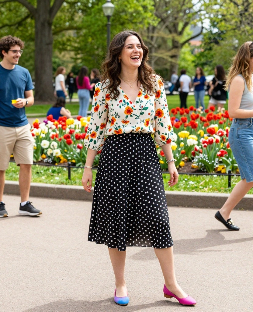 25 Travel-Ready Outfits for Boston in May (Pack Light, Look Fabulous!) 120 what to wear in Boston in May 25 Travel-Ready Outfits for Boston in May (Pack Light, Look Fabulous!) - 18. Fun Prints and Patterns 1