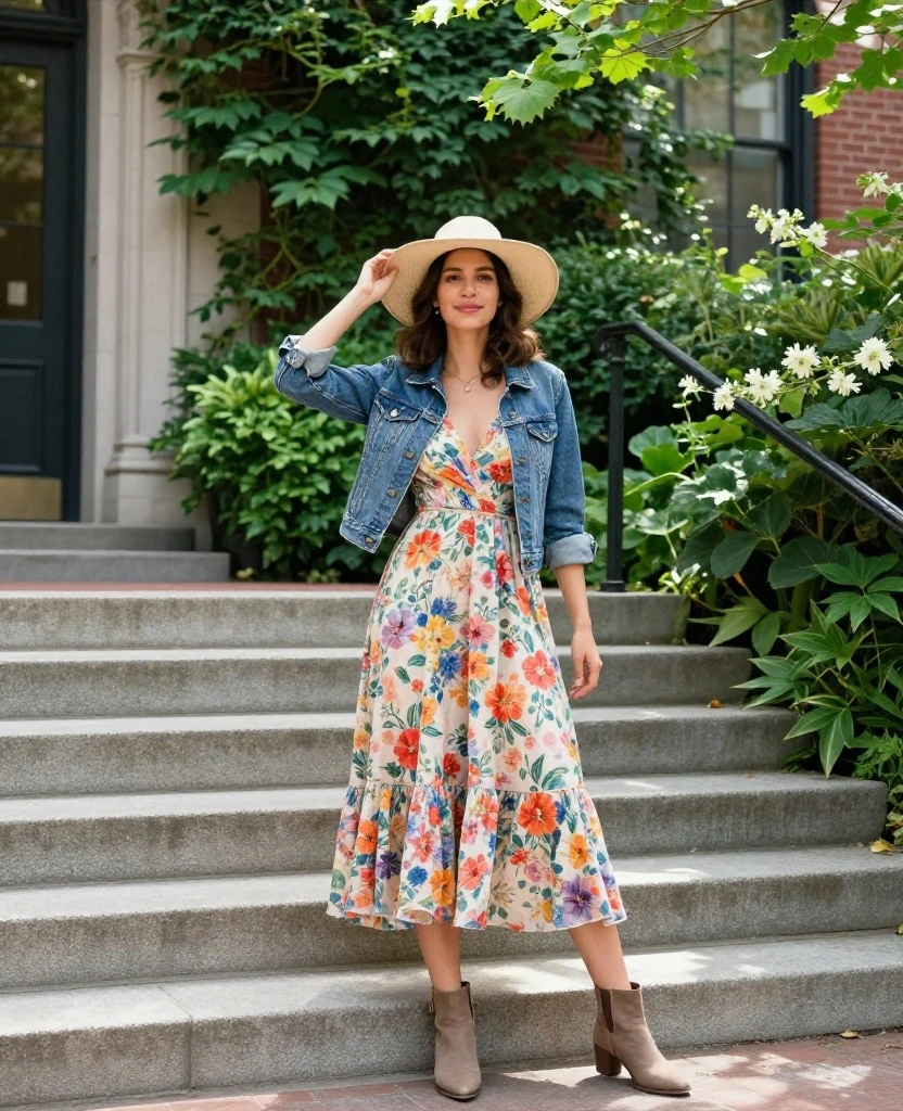 25 Travel-Ready Outfits for Boston in May (Pack Light, Look Fabulous!) 8 what to wear in Boston in May 25 Travel-Ready Outfits for Boston in May (Pack Light, Look Fabulous!) - 2. Effortless Chic with a Maxi Dress 1