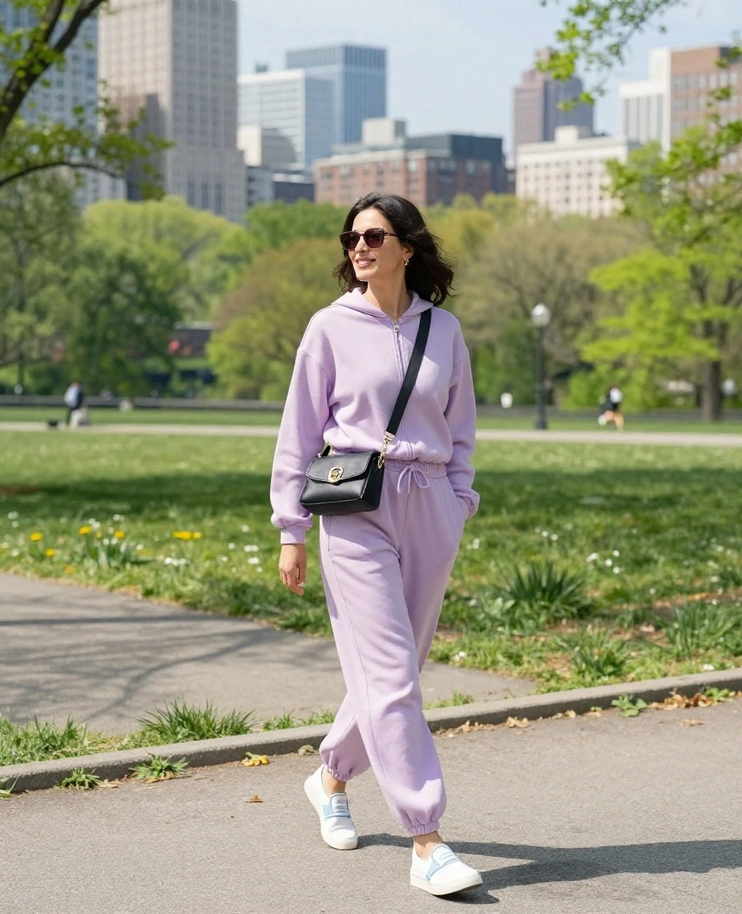 25 Travel-Ready Outfits for Boston in May (Pack Light, Look Fabulous!) 22 what to wear in Boston in May 25 Travel-Ready Outfits for Boston in May (Pack Light, Look Fabulous!) - 4. Sporty Vibes with a Tracksuit 1