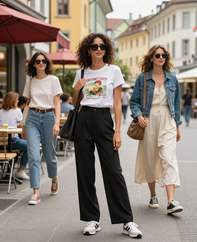 10 Stylish Outfits You Must Pack for Switzerland in June (You Won't Believe #7!) 15 What to wear in Switzerland in June 10 Stylish Outfits You Must Pack for Switzerland in June (You Won't Believe #7!) - 3. Casual City Vibes 1
