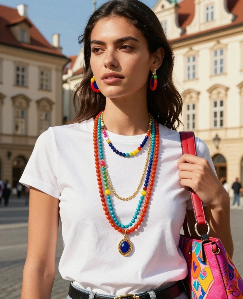 12 Trendy Summer Outfits for Your Prague Adventure in June 81 What to wear in Prague in June 12 Trendy Summer Outfits for Your Prague Adventure in June - 11. Colorful Accessories to Brighten Your Look 1