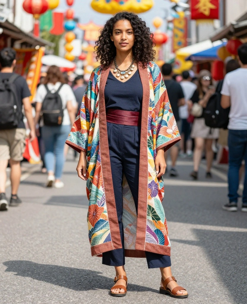 15 Effortless Vacation Attire for Your June Trip to Mexico (You’ll Want #3!) 80 What to wear in Mexico in June 15 Effortless Vacation Attire for Your June Trip to Mexico (You’ll Want #3!) - 12. Layering Kimono 1