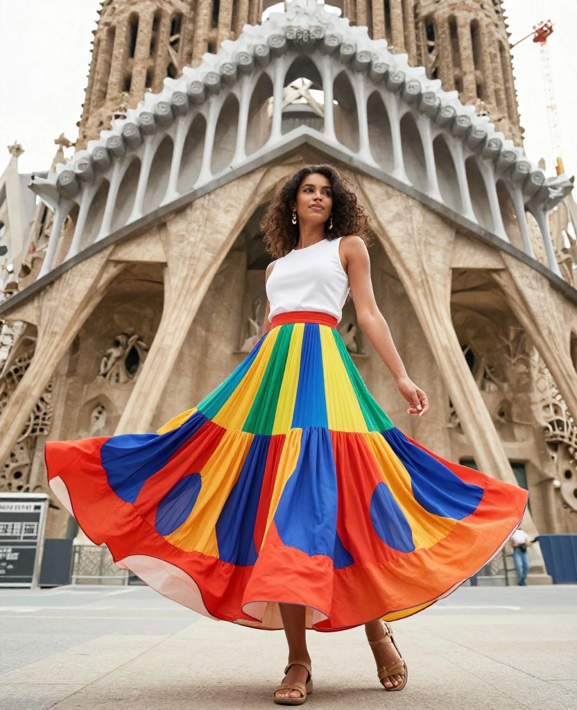 15 Stylish Outfit Ideas for Barcelona in June (Your Travel Wardrobe Will Thank You!) 29 What to wear in Barcelona in June 15 Stylish Outfit Ideas for Barcelona in June (Your Travel Wardrobe Will Thank You!) - 5. Vibrant Skirts 1