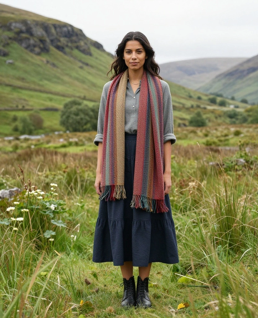 18 Casual Outfit Ideas for Scotland in June That Are Stylish Enough for Any Occasion! 92 What to wear in Scotland in June 18 Casual Outfit Ideas for Scotland in June That Are Stylish Enough for Any Occasion! - 14. Layered Outfits with a Scarf 1