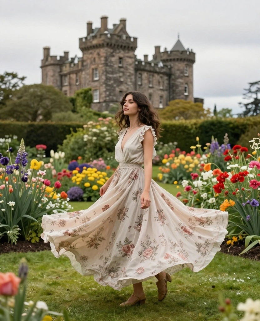 18 Casual Outfit Ideas for Scotland in June That Are Stylish Enough for Any Occasion! 108 What to wear in Scotland in June 18 Casual Outfit Ideas for Scotland in June That Are Stylish Enough for Any Occasion! - 16. Flowy Maxi Dress for Effortless Elegance 1
