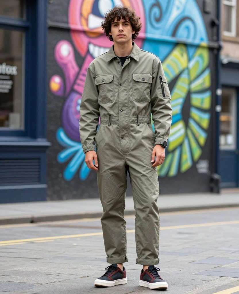 18 Casual Outfit Ideas for Scotland in June That Are Stylish Enough for Any Occasion! 59 What to wear in Scotland in June 18 Casual Outfit Ideas for Scotland in June That Are Stylish Enough for Any Occasion! - 9. Casual Utility Jumpsuit with Sneakers 1