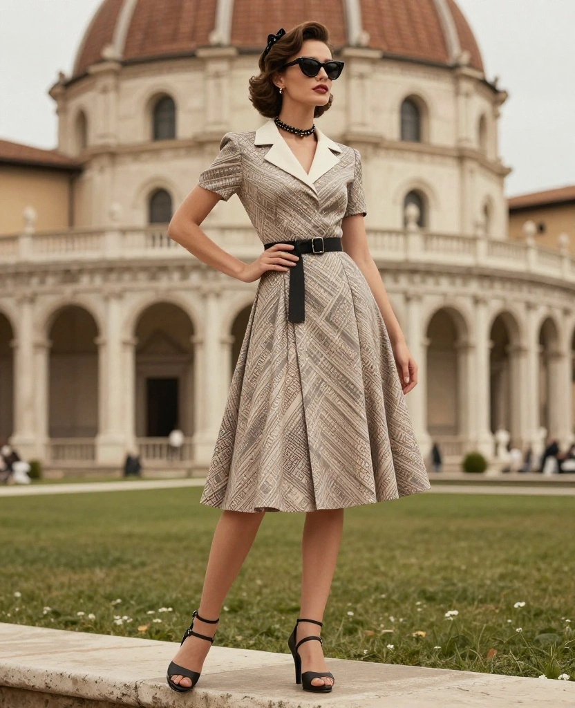 19 Instagram-Worthy Outfit Ideas for Your Italy Trip This June (Photo #8 Will Blow Your Mind!) 102 What to wear in Italy in June 19 Instagram-Worthy Outfit Ideas for Your Italy Trip This June (Photo #8 Will Blow Your Mind!) - 15. Vintage-Inspired Outfits: Timeless Glamour 1