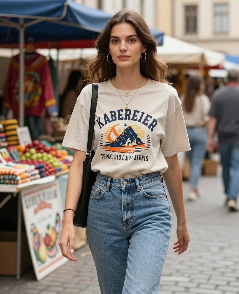 19 June Travel Outfits for Budapest That Will Enhance Your Style Game! 108 What to wear in Budapest in June 19 June Travel Outfits for Budapest That Will Enhance Your Style Game! - 16. Casual T-Shirt and Jeans 1