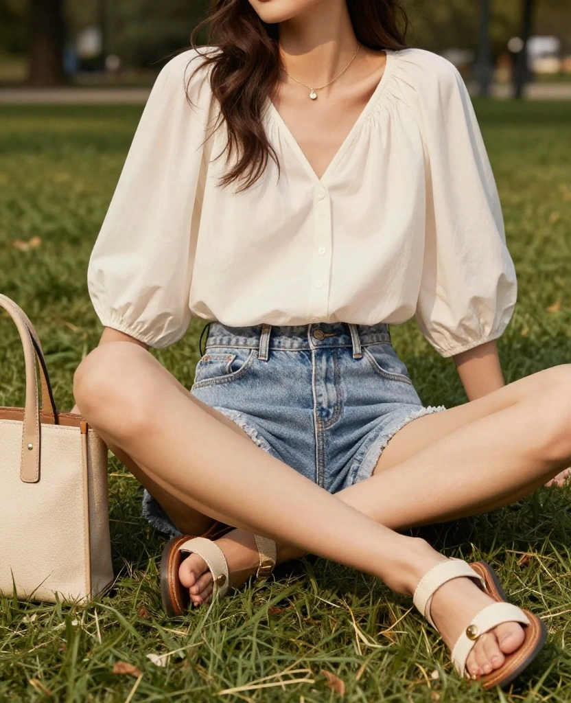 19 June Travel Outfits for Budapest That Will Enhance Your Style Game! 43 What to wear in Budapest in June 19 June Travel Outfits for Budapest That Will Enhance Your Style Game! - 7. Casual Denim Shorts 1