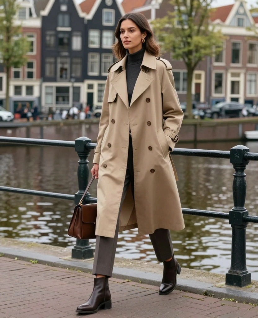 21 Instagram-Ready Outfits to Wear in Amsterdam This June (Get Ready for Double-Taps!) 80 What to wear in Amsterdam in June 21 Instagram-Ready Outfits to Wear in Amsterdam This June (Get Ready for Double-Taps!) - 12. Stylish Trench Coat 1