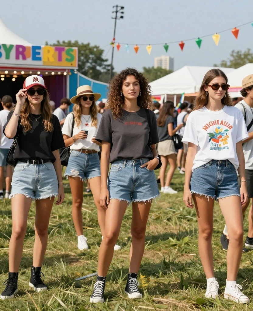 21 Must-Have Outfits for a Fun June in Chicago (You’ll Love #12!) 8 What to wear in Chicago in June 21 Must-Have Outfits for a Fun June in Chicago (You’ll Love #12!) - 2. Casual Shorts and Graphic Tees for Festive Days 1