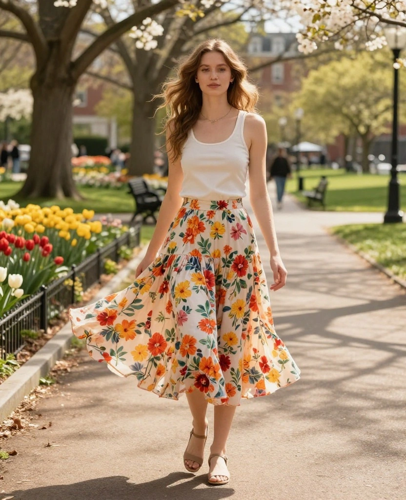 10 Must-Have Outfits for Boston in August That Will Keep You Cool and Stylish! 29 What to Wear in Boston in August 10 Must-Have Outfits for Boston in August That Will Keep You Cool and Stylish! - 5. Light and Airy Skirts 1