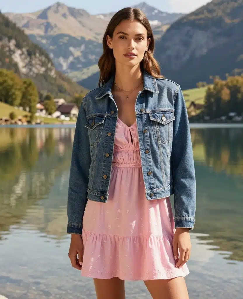 10 Stunning Outfits to Wear in Switzerland This August (You Won't Believe #4!) 38 What to Wear in Switzerland in August 10 Stunning Outfits to Wear in Switzerland This August (You Won't Believe #4!) - 6. Classic Denim Jackets 1