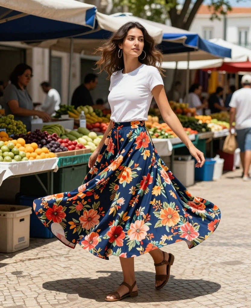 12 Essential Pieces to Wear in Lisbon This September (You Won't Believe #7!) 8 What to Wear in Lisbon in September 12 Essential Pieces to Wear in Lisbon This September (You Won't Believe #7!) - 2. Stylish Midi Skirt 1