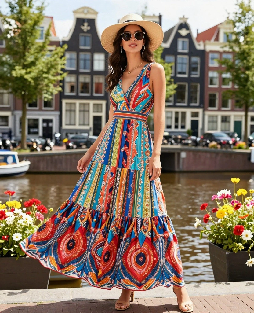 12 Must-Have Summer Outfits for Your Amsterdam Trip in August (Check Out #8!) 1 What to Wear in Amsterdam in August 12 Must-Have Summer Outfits for Your Amsterdam Trip in August (Check Out #8!) - 1. Breezy Maxi Dresses 1