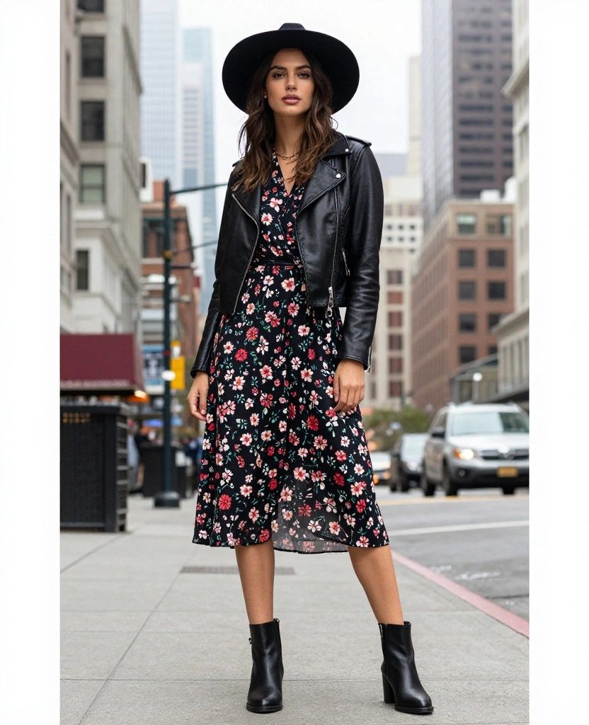 15 Trendy September Outfits for Seattle That'll Make You the Style Star of the City! 15 What to Wear in Seattle in September 15 Trendy September Outfits for Seattle That'll Make You the Style Star of the City! - 3. Chic Layered Midi Dress 1