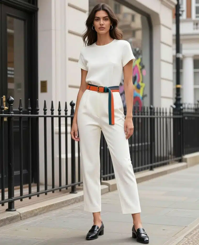 16 Casual Yet Chic Outfits for London in August (You’ll Be Surprised by #10!) 8 What to wear in London in August 16 Casual Yet Chic Outfits for London in August (You’ll Be Surprised by #10!) - 2. Monochrome Jumpsuit 1