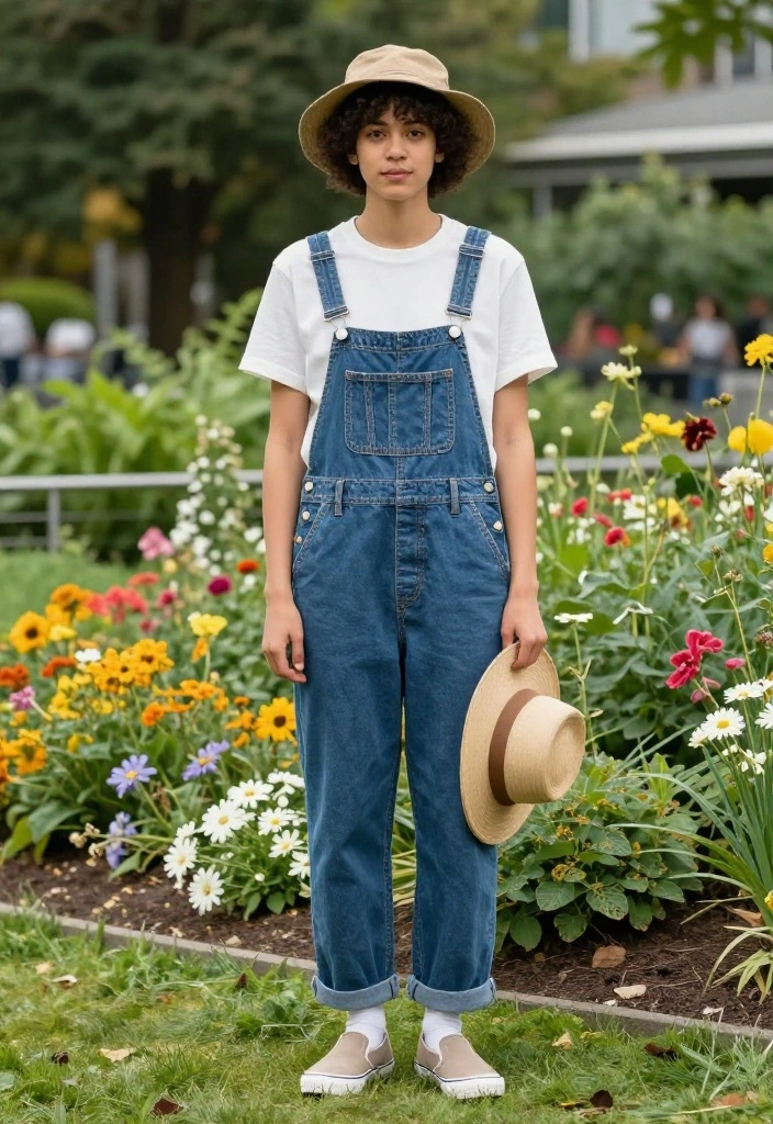 16 Effortless Seattle Casual Outfits for August That Will Turn Heads! 16 What to Wear in Seattle in August 16 Effortless Seattle Casual Outfits for August That Will Turn Heads! - 6. Layered T-Shirts with Overalls 1