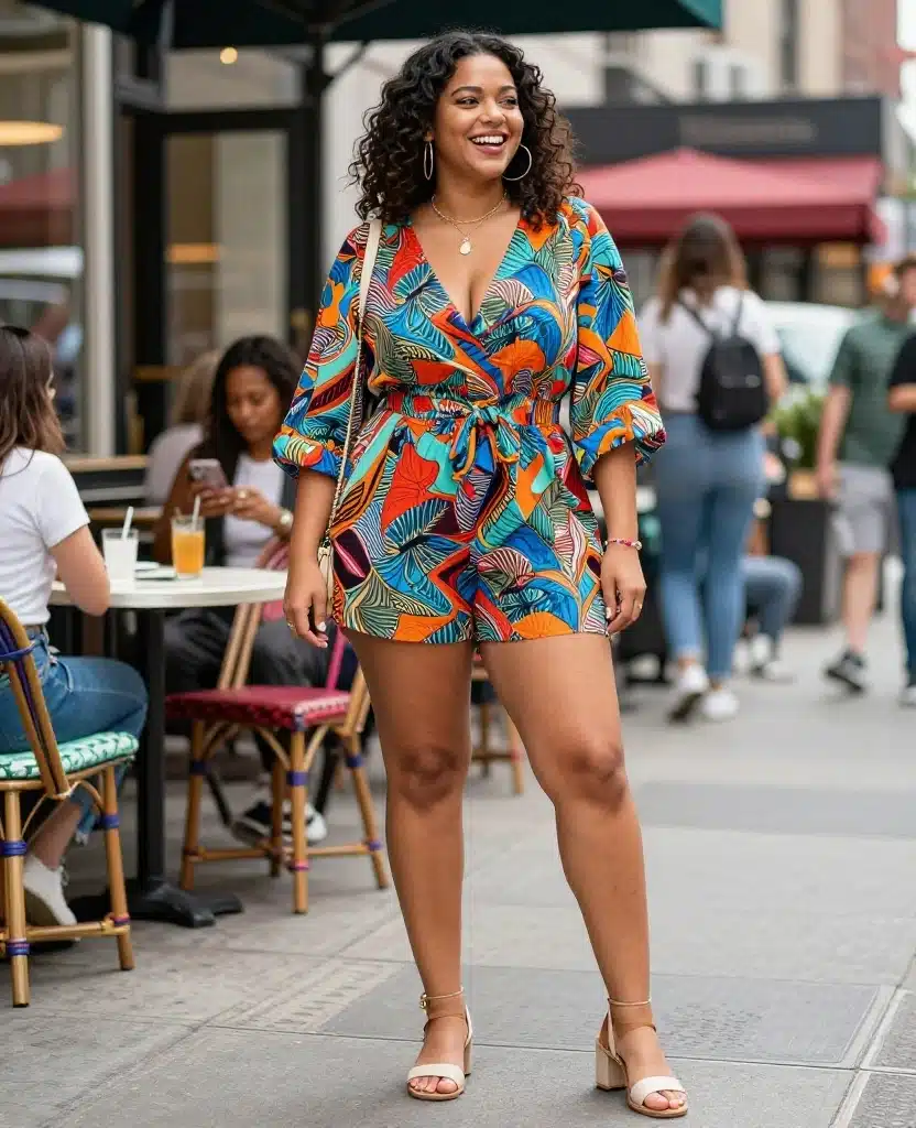 18 Chic Summer Outfits for NYC in August That Will Keep You Cool! 66 What to Wear in New York City in August 18 Chic Summer Outfits for NYC in August That Will Keep You Cool! - 10. Vibrant Rompers 1