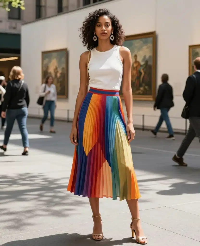 18 Chic Summer Outfits for NYC in August That Will Keep You Cool! 29 What to Wear in New York City in August 18 Chic Summer Outfits for NYC in August That Will Keep You Cool! - 5. Playful Skirts and Breezy Tops 1