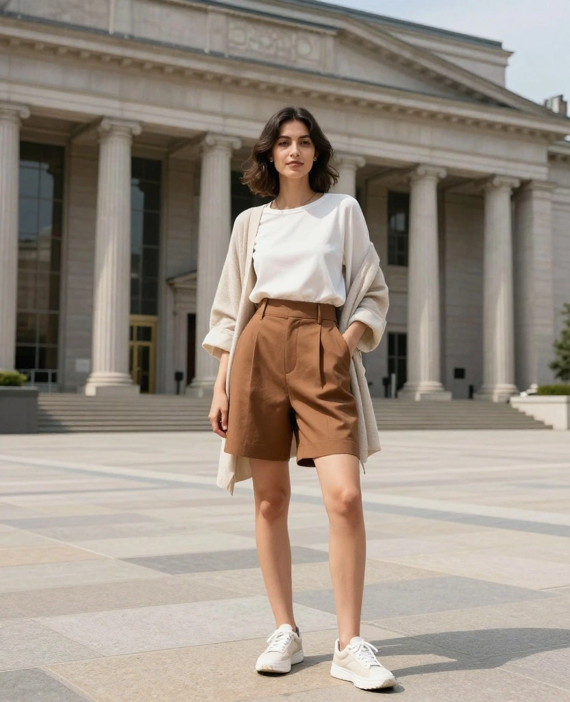 Traveling to Portland in August? 11 Outfit Ideas to Keep You Cool and Stylish! 29 What to Wear in Portland in August Traveling to Portland in August? 11 Outfit Ideas to Keep You Cool and Stylish! - 5. Stylish Shorts with Breezy Tops 1