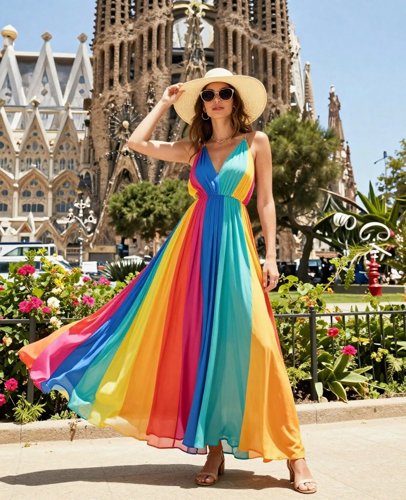 Unlock Your Perfect Barcelona Look: 12 Outfit Ideas for August Adventures! 1 What to Wear in Barcelona in August Unlock Your Perfect Barcelona Look: 12 Outfit Ideas for August Adventures! - 1. Breezy Maxi Dresses for Effortless Elegance 1