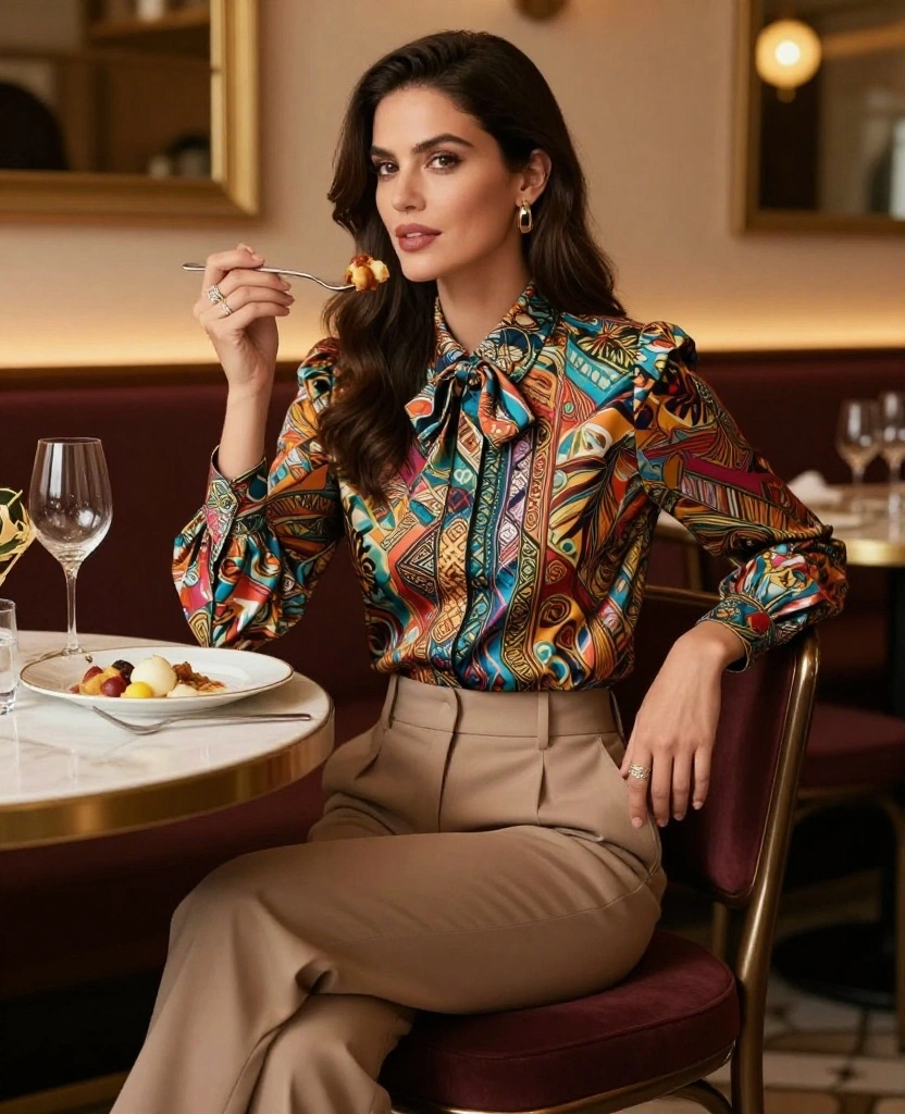 11 Chic Outfit Ideas for Your November Adventure in Rome (Be Instagram-Ready!) 27 What to Wear in Rome in November 11 Chic Outfit Ideas for Your November Adventure in Rome (Be Instagram-Ready!) - 5. Tailored Trousers with a Statement Top 1