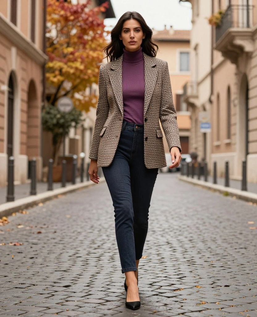 11 Chic Outfit Ideas for Your November Adventure in Rome (Be Instagram-Ready!) 50 What to Wear in Rome in November 11 Chic Outfit Ideas for Your November Adventure in Rome (Be Instagram-Ready!) - 8. Timeless Patterns: Checkered and Plaid 1