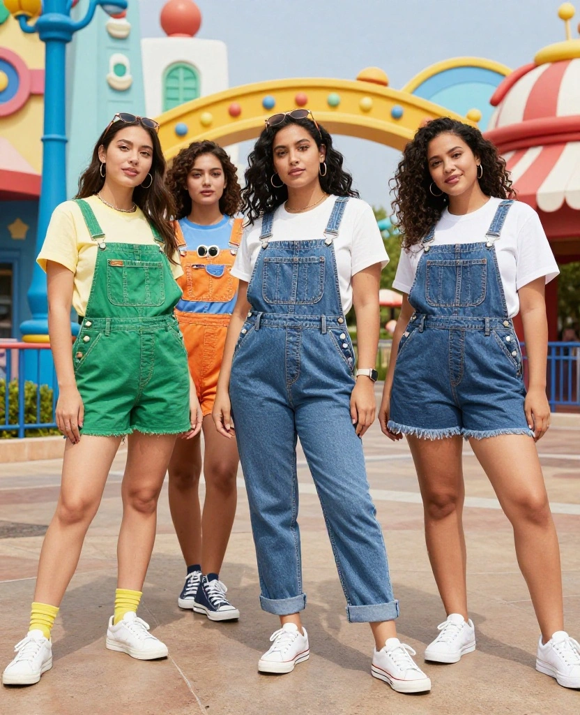 11 Theme Park Outfits for Orlando in September That Are Both Cute and Comfy! 59 What to Wear in Orlando in September 11 Theme Park Outfits for Orlando in September That Are Both Cute and Comfy! - 9. Casual Overalls 1