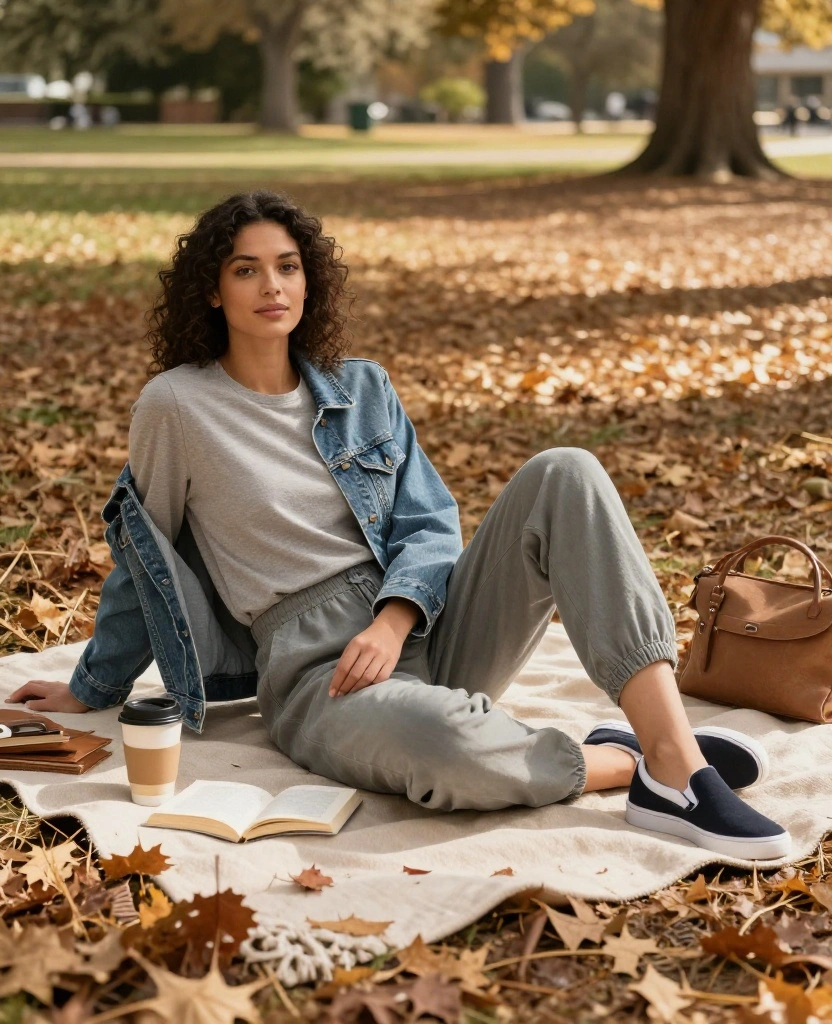 12 Casual California Fall Outfits That Are Perfect for November Adventures! 36 What to Wear in California in November 12 Casual California Fall Outfits That Are Perfect for November Adventures! - 6. Relaxed Fit Pants with a Long Sleeve Tee 1