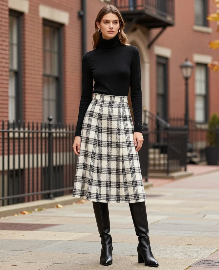 12 Chic Boston Outfit Ideas for November (Try #8 for a Bold Look!) 82 What to Wear in Boston in November 12 Chic Boston Outfit Ideas for November (Try #8 for a Bold Look!) - 12. Classic Black and White Ensemble 1
