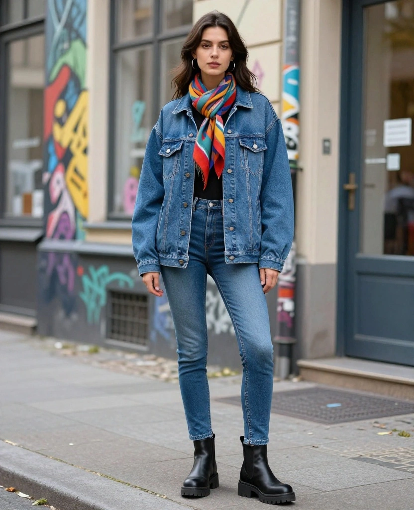 12 Chic Layering Ideas for Berlin in November (Perfect for Every Explorer!) 59 What to Wear in Berlin in November 12 Chic Layering Ideas for Berlin in November (Perfect for Every Explorer!) - 9. The Layered Denim on Denim 1