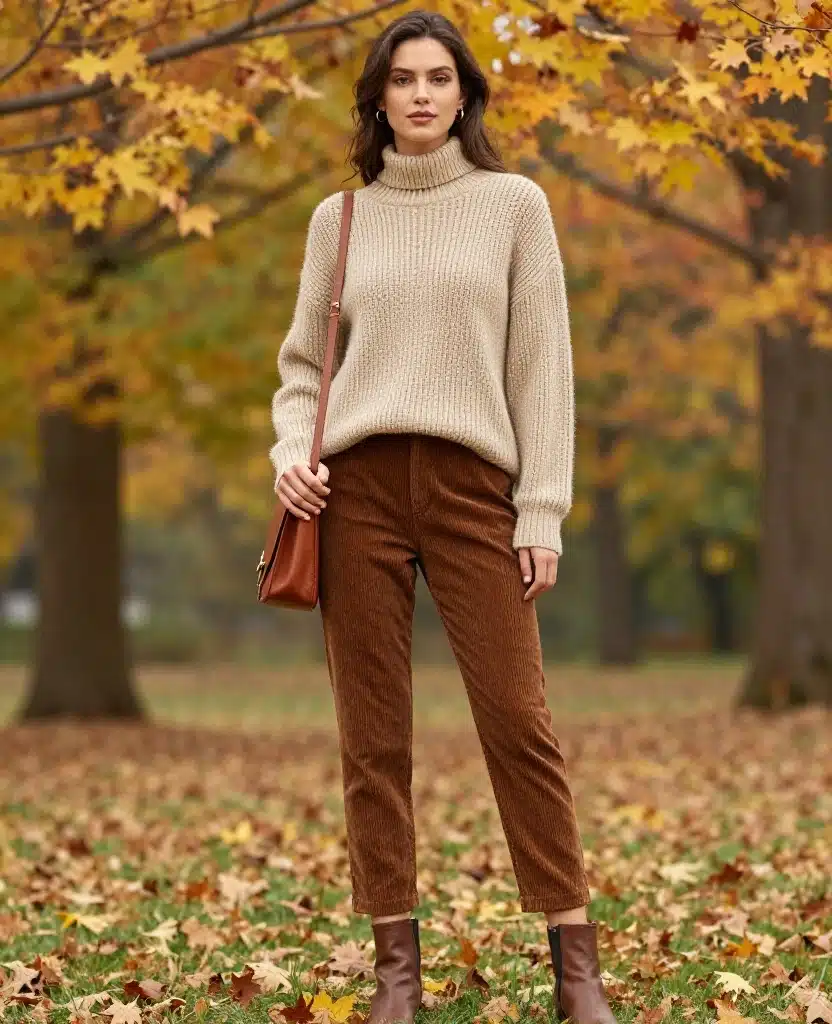 12 Chic Looks That Will Make You Stand Out in Liverpool This October (Don't Miss #5!) 36 what to wear in Liverpool in October 12 Chic Looks That Will Make You Stand Out in Liverpool This October (Don't Miss #5!) - 6. Earthy Tones and Textures 1