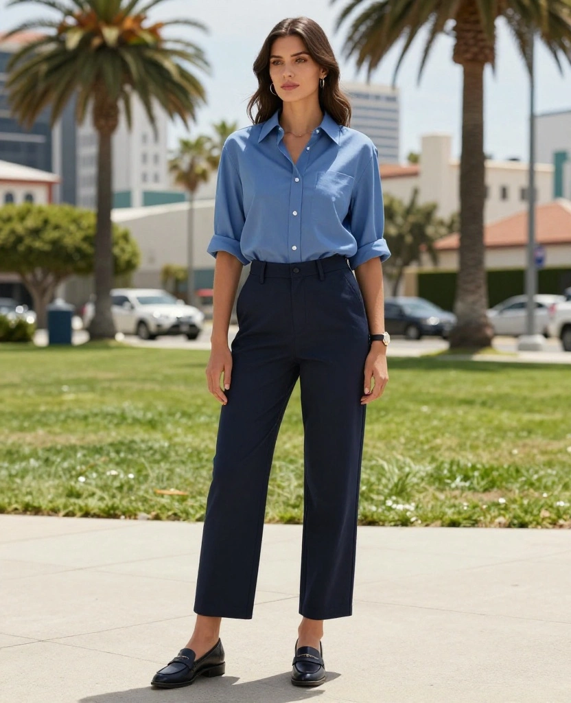 12 Chic Outfit Ideas for San Diego in December That Will Turn Heads! 52 What to Wear in San Diego in December 12 Chic Outfit Ideas for San Diego in December That Will Turn Heads! - 8. Classic Button-Up with Chinos 1