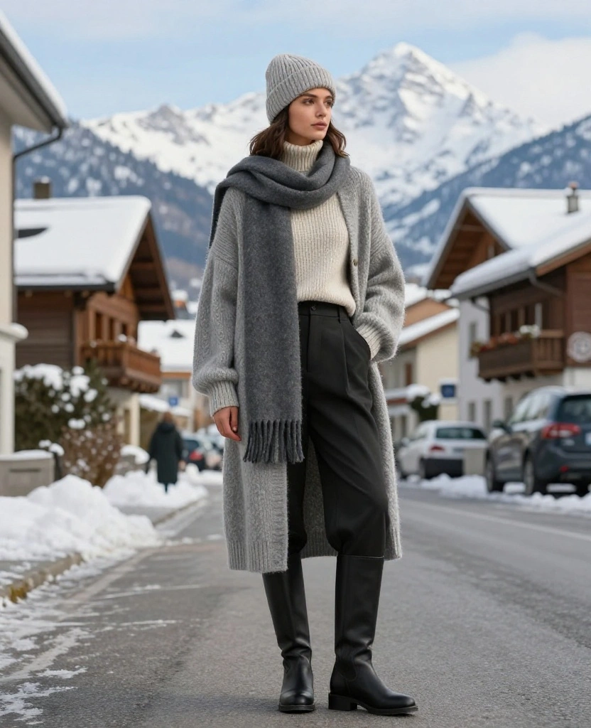 12 Cozy Looks for Switzerland in November That Will Keep You Warm and Chic! 1 What to Wear in Switzerland in November 12 Cozy Looks for Switzerland in November That Will Keep You Warm and Chic! - 1. Layered Knits for Ultimate Warmth 1