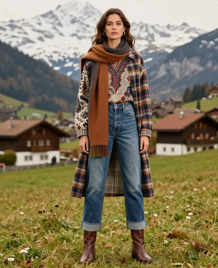 12 Cozy Looks for Switzerland in November That Will Keep You Warm and Chic! 75 What to Wear in Switzerland in November 12 Cozy Looks for Switzerland in November That Will Keep You Warm and Chic! - 11. Eclectic Layers 1