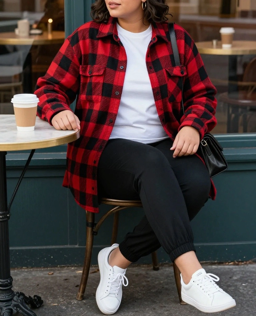 12 Cozy Outfits to Wear in Portland This December (You’ll Love #7!) 26 What to Wear in Portland in December 12 Cozy Outfits to Wear in Portland This December (You’ll Love #7!) - 4. Warm Flannel Shirt and Comfy Joggers 1
